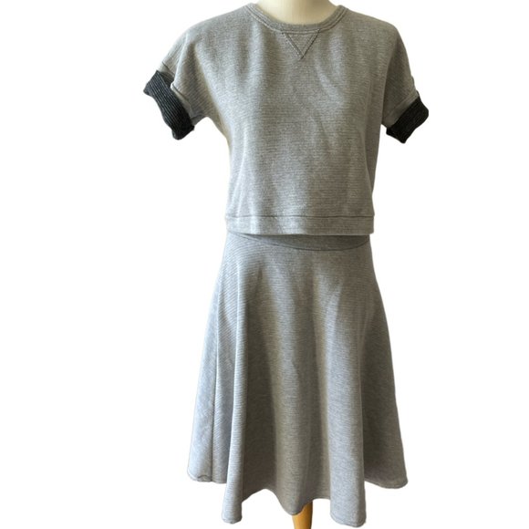Frame Le Skirt and Top with raw edge hem Sz M - Picture 1 of 6